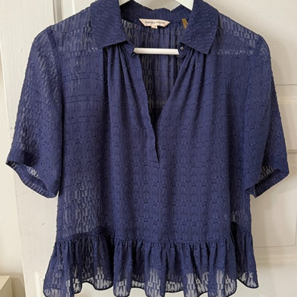 Blue Silk Blouse